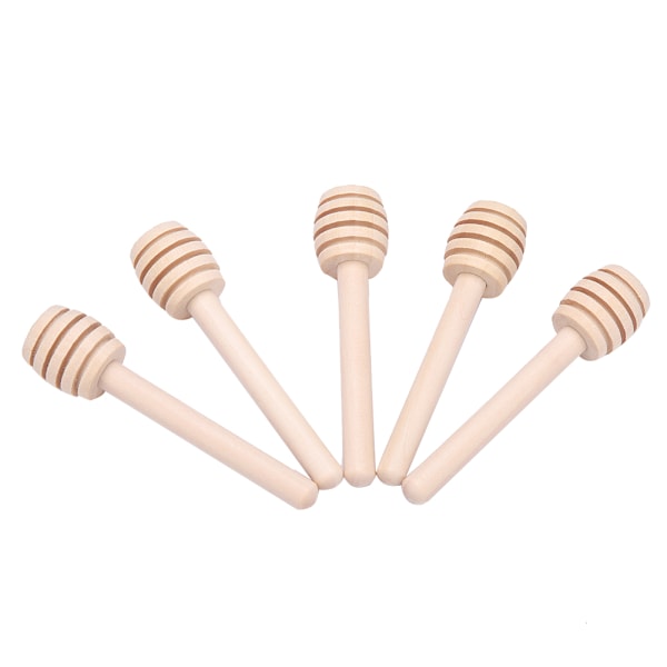 24 st trä honungsdropppinne server sylt sirap droppstirrör köksredskap (8 cm)