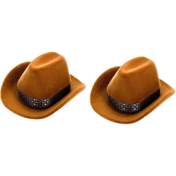 2 st cowboyhatt ringbox örhängen för bröllopsresor presenter mini behållare rolig örhängebehållare vigselringfodral frieri ringfodral Zekai