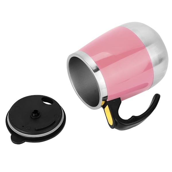 Elektrisk kaffemugg med omrörning, självomrörande magnetisk mugg (rosa)