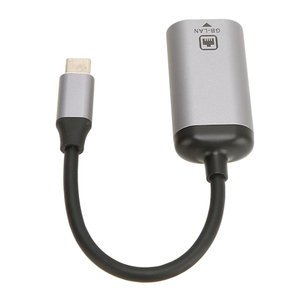 USB C - RJ45 -sovitin 1000 Mbps:n huippunopeudella, Plug and Play, metallikuorinen LAN - USB C -sovitin kannettavalle tietokoneelle, tabletille ja puhelimelle