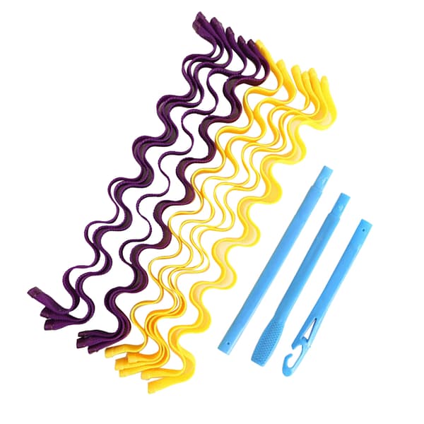 Spiral Curls Styling Kit DIY Plast Hår Spiral Curl Styling Roller för Kvinnor Flickor Extra Långt Hår 55cm/21.7in (12st)
