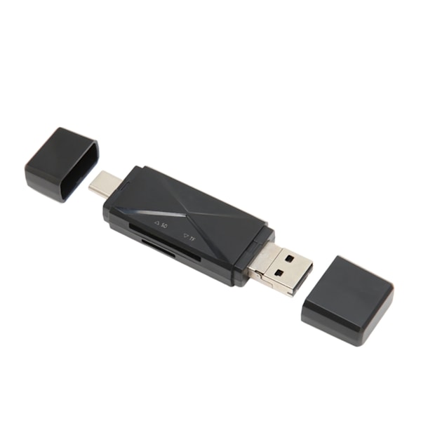 Hukommelseskortlæser Bærbar Mini 3 i 1 USB C USB 2.0 Micro USB Storage Card Reader med 3 stik