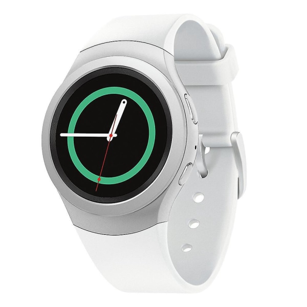 Valkoinen pehmeä silikoni Sport Style -vaihtoranneke Samsung Gear S2 Smart Watch SM-R720/SM-R730 -versiolle