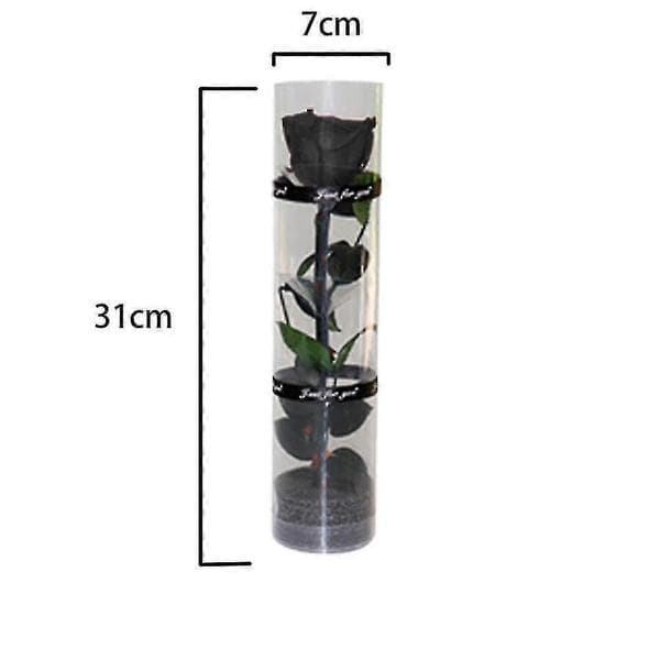 En ekte bevart rose, evighetsrose, holdbar rose, evig blomstrende rose black