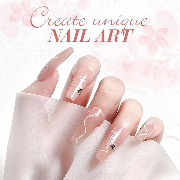 Nail Art Painting Pen 1 mm Kärki Nopeasti Kuivuva Akryylimaali Graffiti Kynä Tee itse kynsien kauneustyökalu akryylisille luonnollisille geelikynsille