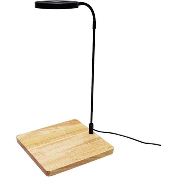 10W Fullspektrum LED Akvarielampa med Bambupanel, USB-driven Nano Akvarielampa, Lampa för Krukväxter, Suckulenter, Miniatyrlandskap