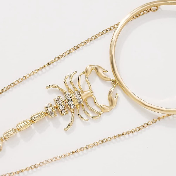 Justerbar Övre Arm Manschett Armband Set - Snygg Armring Smycken