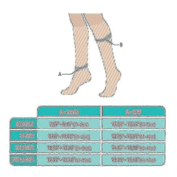 Medicinske kompressionsstrømper 22-32 mmHg knæhøje kompressionsstrømper åben tå kompressionsstrømper L