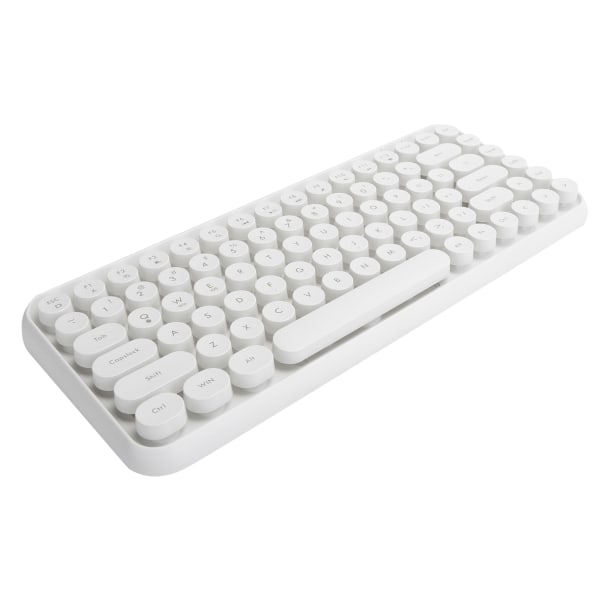Ajazz Langaton Näppäimistö Bluetooth 84 Näppäimet Retro Pyöreä Näppäimistö Pelitoimistotarvikkeet 308IIvory White