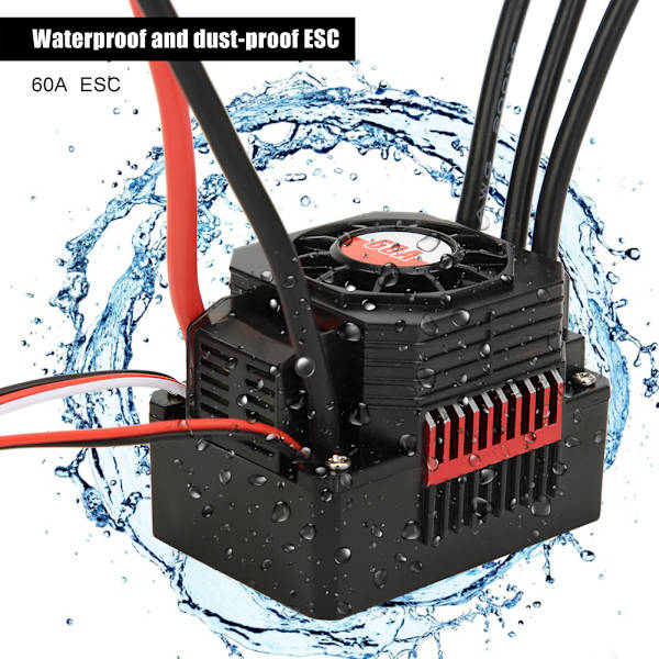 SURPASS 60A Vattentät Dammtät elektrisk hastighetsregulator ESC RC-tillbehör