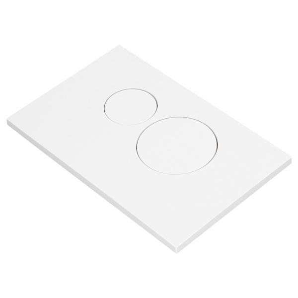 Toalett Vatten Tank Panel Vit ABS Fyrkantig Rund Knapp Dubbelspolning Panel med Dolda Kolumner