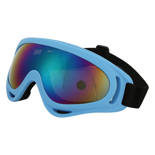 PC vindtette skibriller motorsykkel unisex utendørs sport sykkelbriller for voksne barn lyseblå rammefarge linse