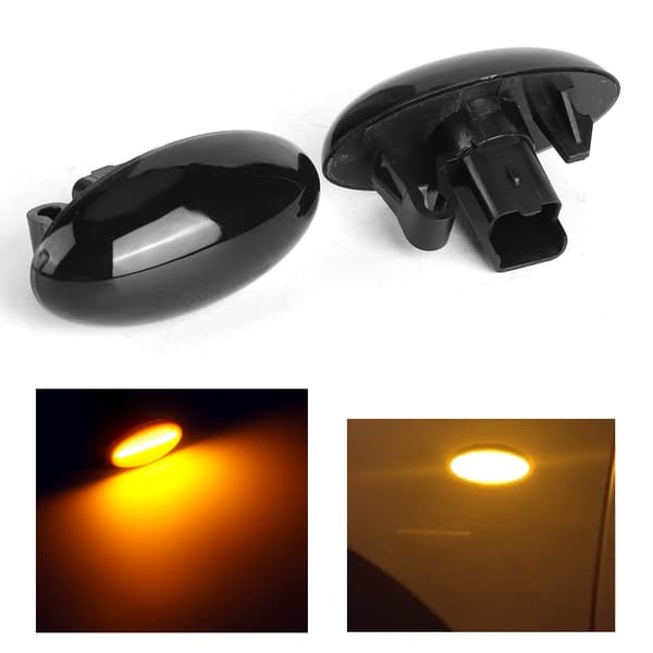 LED Dynamisk Blinklys Sidemarkeringslys Lampe Passer til Peugeot 1007 107 206 207 307 6325G3