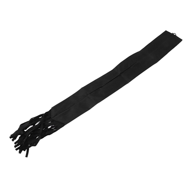 Hestehalebeskyttelsespose i non-woven stof med frynser og hægte-og-løkke-design, sort