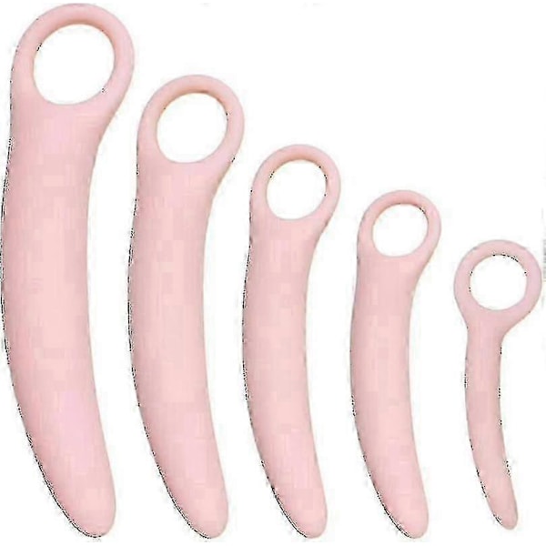5-pack Silikon Bäckenbotten Muskel Dilator Träningsset Bäckenstavsmassager för Kvinnor Bäckenbotten Muskeltränare, Bäckenbottenstärkande Yal