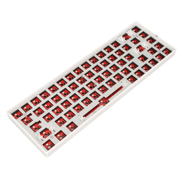 68 Key Mekaaninen Näppäimistö Tee-se-itse-sarja, jossa on RGB 5 V DC -tuki Langaton 2.4G Type C Langallinen Bluetooth 3.0 5.0 Hot Swap Keyboard IOS White