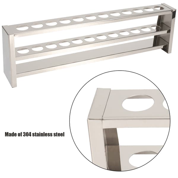 12 huller rustfrit stål kolorimetrisk rørholder rack centrifugeringsglas stand