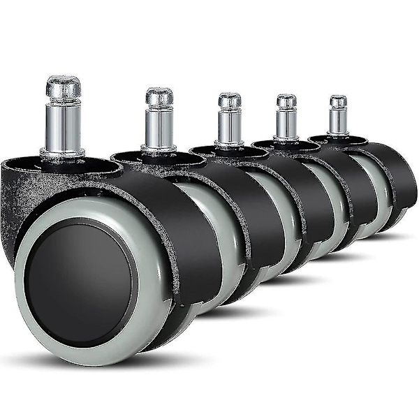 Erstatningshjul for kontorstol på hardt gulv - 5 pakning - 11 mm / 22 mm - kompatibel med gamingstoler, dreiestoler, Pr-B4