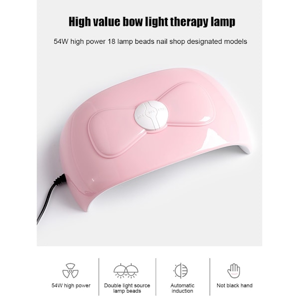 54W 18 LED Smart Infrarød Sensor UV Sollys Neglelampe Gel Polish Herding Timing Manikyr Maskin
