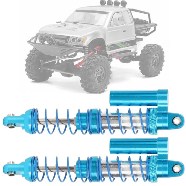 Metalolie-dæmper dobbeltfjeder justerbar oliebuffer universal til 1/10 RC Crawler Bil 100 mm / 3,9 tommer