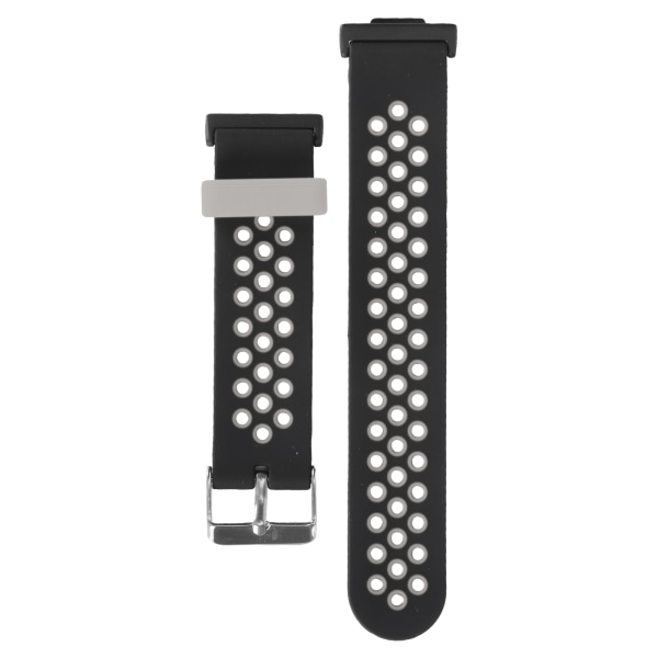 Smartwatch-rem Silikon svettesikker pustende justerbar armbånd for Watch Fit 2 svart og grå