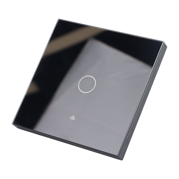 Trådløs WiFi-kontakt med RF433-kontrol, der understøtter timing-nedtælling, universel smart touch-kontakt 90-250V sort touch-kontrol