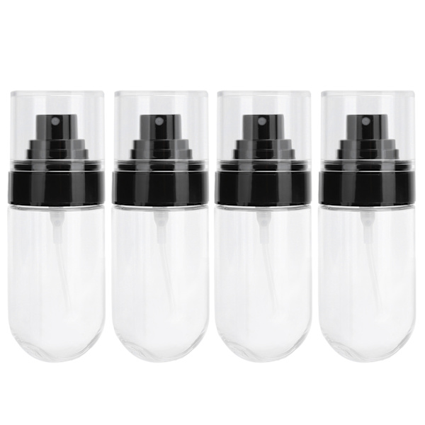 4-pack sprayflaskor set mini bärbar plast rese tom påfyllningsbar behållare dispenser 60 ml