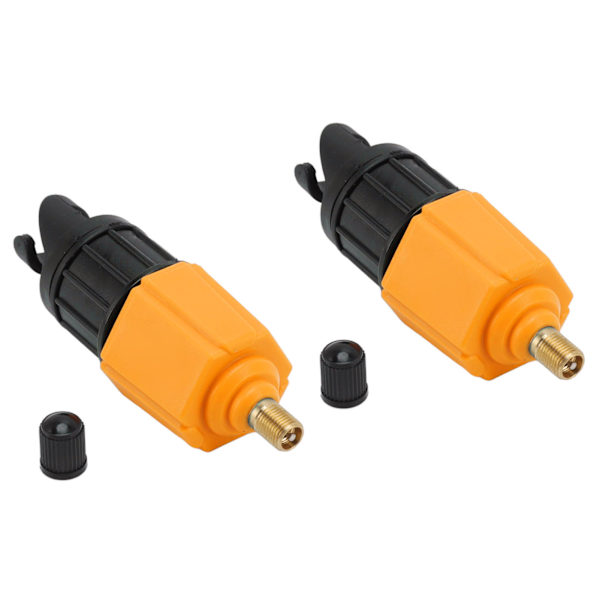 2 set paddla luftventil munstycke ersättning luftpump uppblåsning adapter för surfbräda båt orange