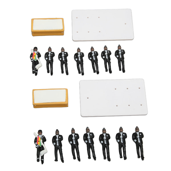Kiste Dans Model Begravelse Action Figurer Kiste Mennesker Figurer Sæt 2stk Kiste med 14stk Mennesker Figurer