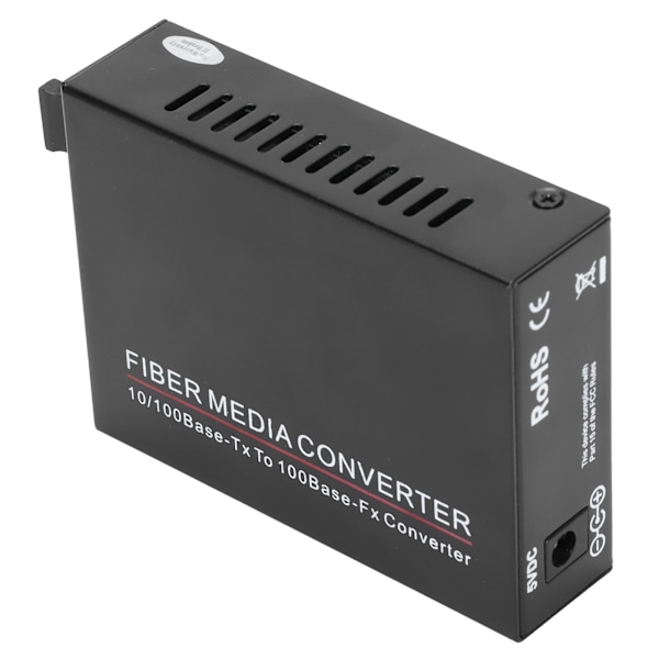 Fiberoptisk Transceiver TBC‑MC3302ED20 100M Single‑Mode Dobbelt‑Fiber 20km / SC / 1310nm Mediekonverter 100‑240VUK Stik