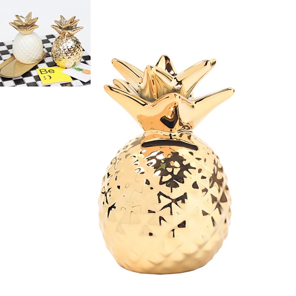 Keramisk ananas spargris söt spargris prydnader ananas sparbössa heminredning