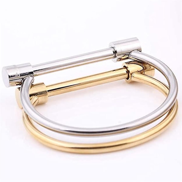 Rustfritt stål D-formet bar skrue sjakkel hestesko nyhet mote armbånd smykker armring