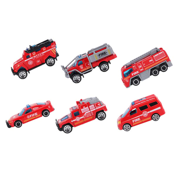 6 stk. 1:64 Ingeniør Bilmodel Legering Simulation Køretøj Bilmodel Børnelegetøj B Style