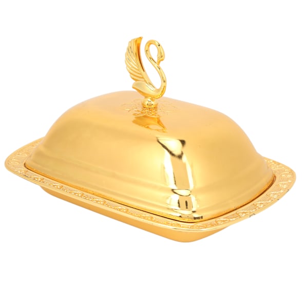 Guld frugtbakke Elegant rustfast europæisk frugtfad med låg til køkkenborde Skriveborde Lounges Buffeter Bryllup Barer