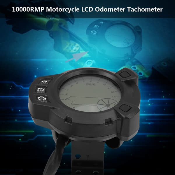 Motorcykelinstrumenter LCD Speedometer Odometer Tachometer til Yamaha BMS125 7 Farve Måler