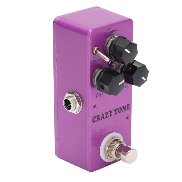 Forvrengning Gitar Effektpedal Crazy Tone Fullt Analog Krets Tilbehør for Elektrisk