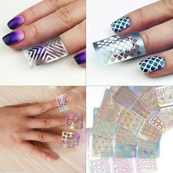12 kpl ontto kynsitarra Tyylikäs itseliimautuva manikyyritarra nail art
