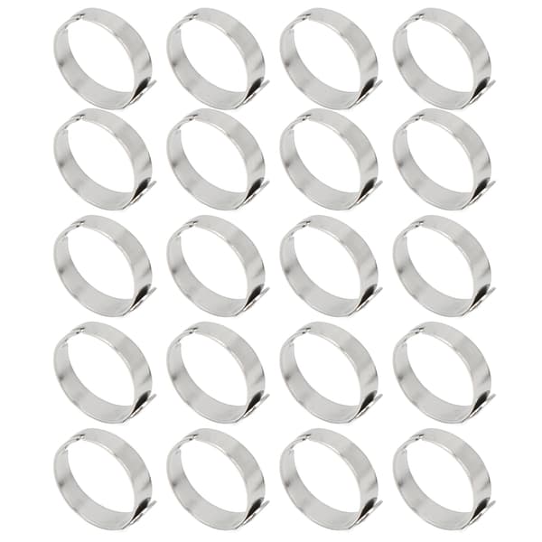 20 st tomma ringar 8 mm justerbar DIY platt ringbas i rostfritt stål för DIY-ringar DIY-smycken