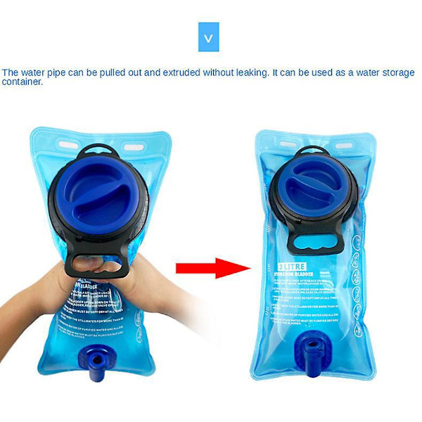 2L Läcksäker Hydration Bladder för Militärryggsäckar - Perfekt för Cykling, Vandring, Löpning, Camping och Klättring