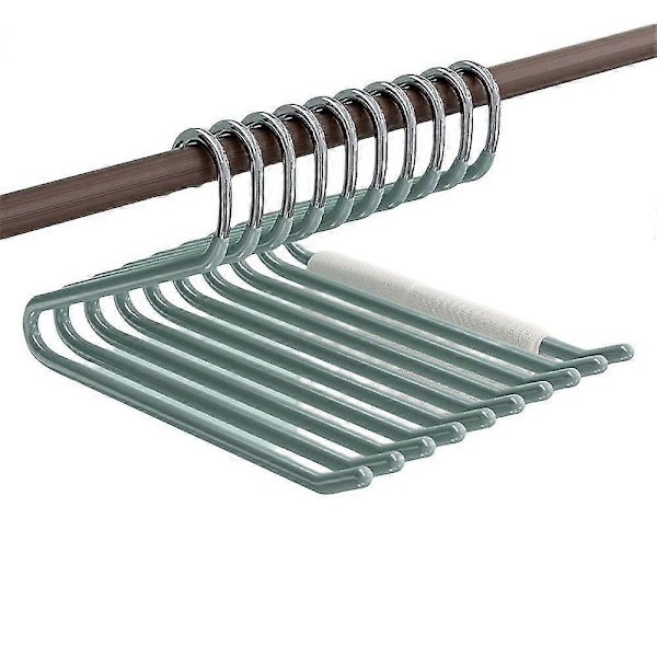 Bukser/slacks Bukse Bøjler Stærke og Holdbare Anti-rust Metal Bøjler Svane Type Tøjbøjle Zekai Matcha Grøn