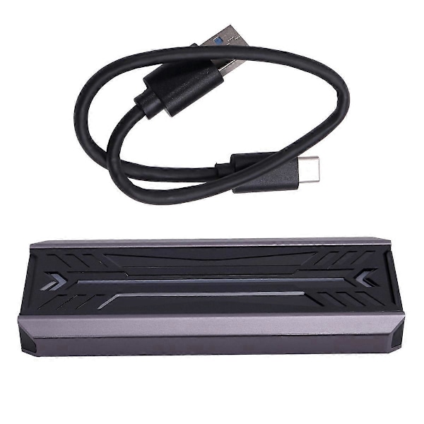 Dual Protocol SSD NVME M2 Harddisk Kabinett RGB Aluminium