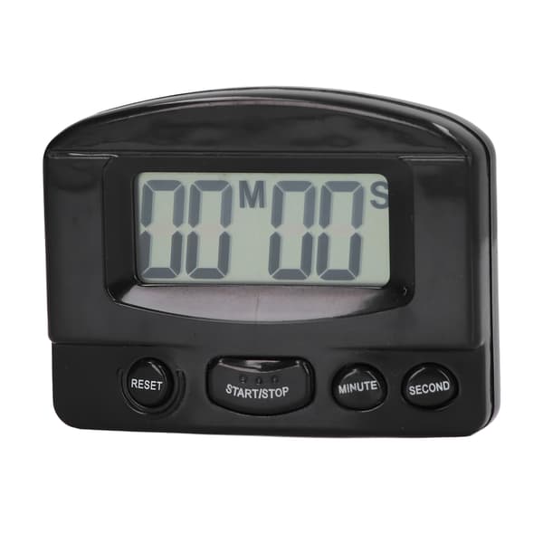 Kjøkken Digital Timer Nedtelling Klasserom Timer for Tidsstyring Studie Trening Ovn Matlaging Svart