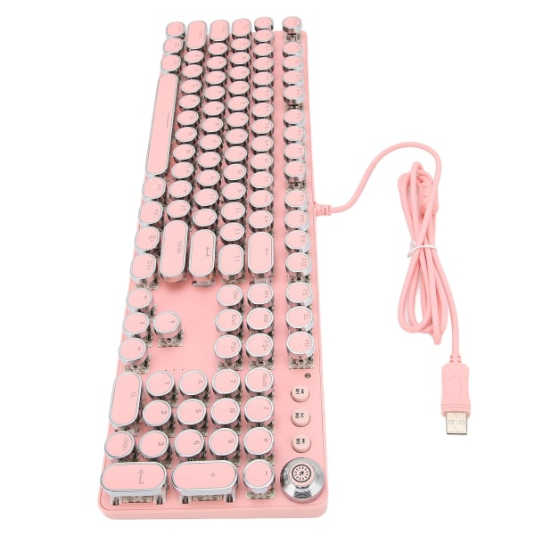 Mekanisk tastatur 104 taster ægte mekanisk skaft Blå switch 2 farver Injection Wired Multi Mode Keyboard Gaming