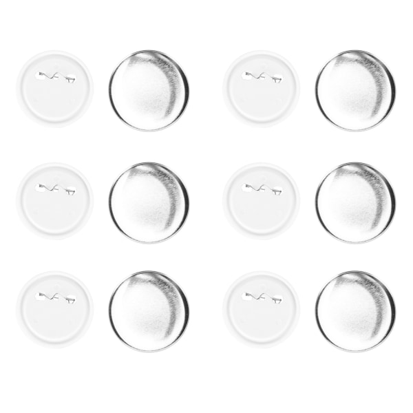 100 sarjaa tyhjän napin rintamerkkien set napinvalmistuskoneeseen Tee itse pyöreä muoto ruostekestävät napinvalmistustarvikkeet 58 mm/2,3 tuumaa