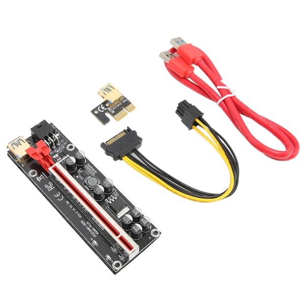 PCIE Riser-kort 8 faste kondensatorer Sterk anti-interferens GPU 1X til X16 for Windows 7 for Windows 8