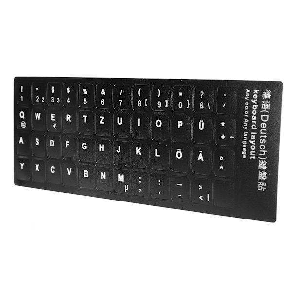 Tysk tastaturklistermærke Erstatningstastaturklistermærke til stationær computer bærbar