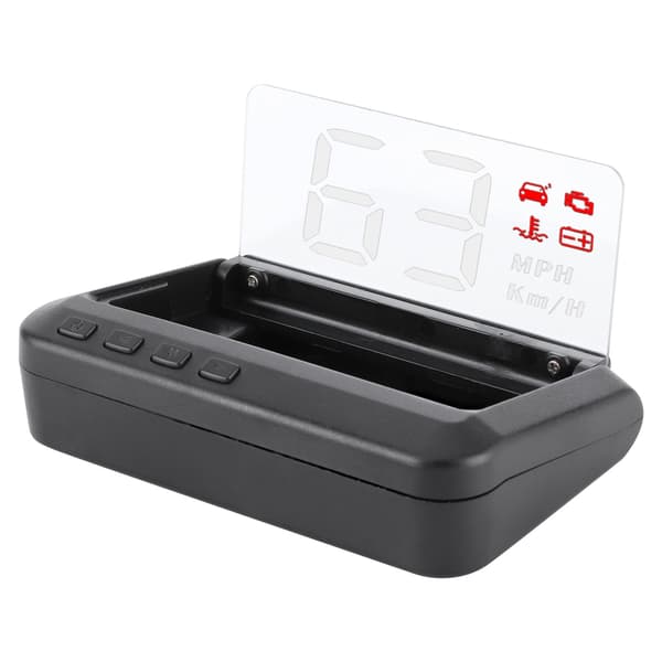 3-tommers multifunksjonell Head Up Display HUD-skjerm Hastighet Vanntemperatur Spenningsdisplay OBD-projektor