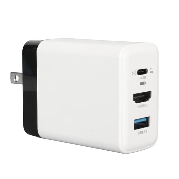 Bärbar dockningsladdaradapter 3 i 1 snabbladdning HD Multimedia Interface PD 65W USB C-laddare för Switch OLED 100‑240V Svart Vit UK-kontakt