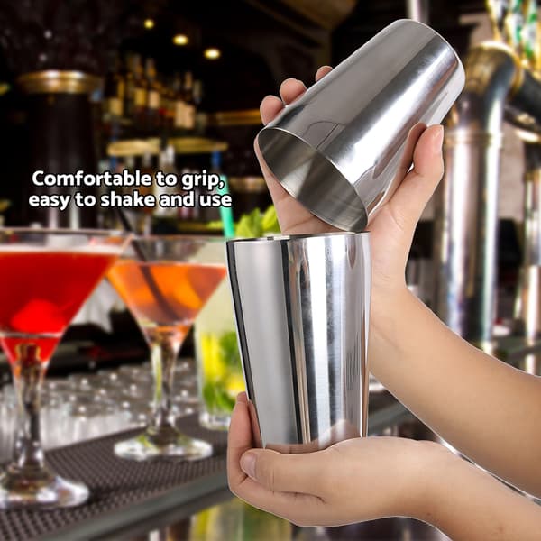 Cocktailshakersæt i rustfrit stål til blanding af drinks, beholder til barudstyr (800/600 ml)