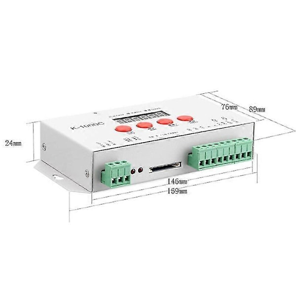 K-1000C Kontroller K1000C WS2812B WS2811 APA102 T1000S WS2813 LED 2048 Pixel Program Kontroller DC5-24V-B15